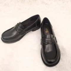 やさしい靴工房 Les Belles コインローファー 軽量 23㎝ 黒