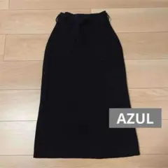 美品　AZUL リボン付きスリット入りスカート