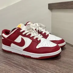 美品NIKE ナイキ ダンクロー Dunk Low 赤白 スニーカー 27.0