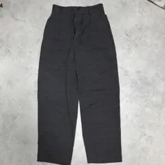 GU ツータック ワイド テーパードパンツ グレー M