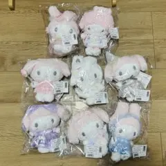 マイメロディ バースデー ぬいぐるみ　アニバーサリー 8個セット マイメロディ バースデー ぬい ぐるみ花星虹蝶 アニバーサリー 8