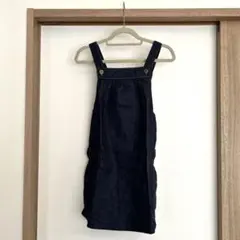 110 120 ダークブルー サロペット ジャンバースカート　ハンドメイド