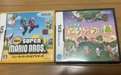DSソフト ニューマリオブラザーズ　おいでよどうぶつの森　2本セット