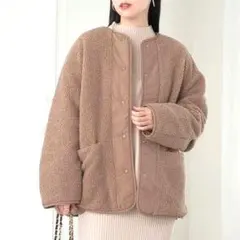 リバーシブルボアブルゾン