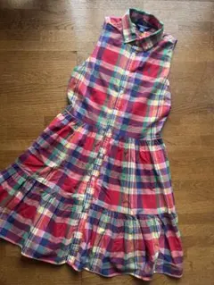 【POLO RALPH LAUREN】ラルフローレン チェックペプラムワンピース