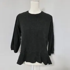 パルティクラール/Particular 裾フレア ペプラム ブラウス【F】カーキ