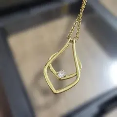 ゴールドダイヤモンド風ネックレス