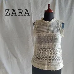 タグ付き新品未使用品　ZARA　ザラ　総レース　フリルタンクトップ　ブラウス