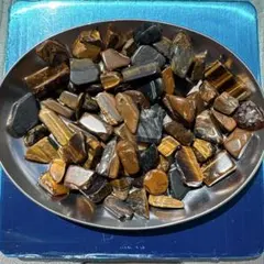 サンキューセール❣️天然石 タイガーアイ50gブレス浄化用 サザレ石 気入り浄化済