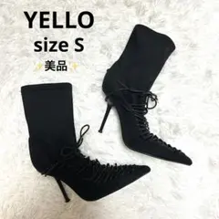 【美品】YELLO TOKYO BLACK LACE UP S ショートブーツのサムネイル