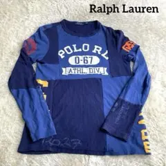 【✨美品】ラルフローレン パッチワーク ロンT ナンバリングT