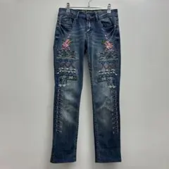 22大人気 Desigual Exotic Jeans 刺繍入りスキニーデニム