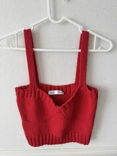 ZARA ニット キャミソール レッドのサムネイル