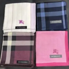 【BURBERRY】メンズハンカチ4枚セット