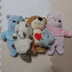 ぬいぐるみ5体セット ハートデザイン