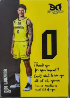 2025サンロッカーズ渋谷 ディディ・ロウザダ選手 L版サイズカードブロマイド