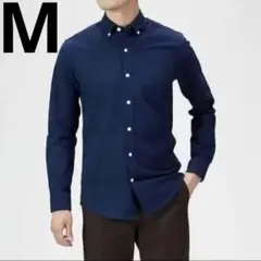 新品❤️オックスフォードシャツ M レギュラーフィット 長袖 ネイビー　無地
