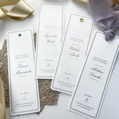 エスコートカード　席札　結婚式　ウエディング　メニュー表