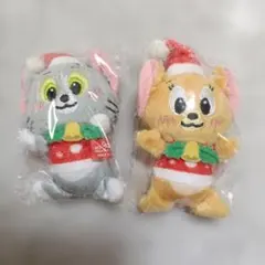 トムとジェリー クリスマス マスコット 2個セット
