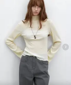 ATELIER NAIN PLEATS JERSEY TEE シアートップス