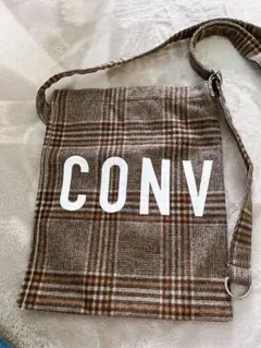 最終値下げ！CONVERSE チェック ショルダーバック