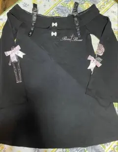 ToAlice オフショルダーフレア袖　ミニ丈ワンピース　バラ　スカル　刺繍のサムネイル