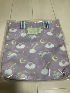 【新品】フェフェ fafa ミニレッスントートバッグ　ラベンダーユニコーン柄