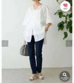 現行品 美品 BEARDSLEY デニムパギンス 紐付き ストレッチデニム Sのサムネイル