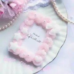 パステル ピンク ホイップデコ 硬質トレカケース ラメ マット 白