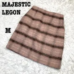 美品　MAJESTIC LEGON マジェスティックレゴン　チェックミニスカート