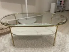 レガート コーヒーテーブル S ゴールド×マーブル （W750）