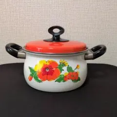 PITCH 両手鍋 ホーロー鍋 カラフルポップ 昭和レトロ 18センチ 2.4L 