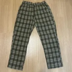 チェックワイドパンツ