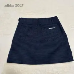 【美品】アディダスゴルフ スカート ボーダー ネイビー 紺 S/Pサイズのサムネイル