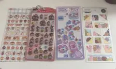 シール4点 モンチッチ うるちゅるシール.まじかるみゅーちゃん平成ハッピーフォン