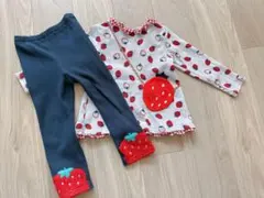 【破格】Baby CHEERいちご柄 トップスとパンツセット