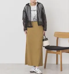 AMERICAN HOLIC 【UVカット】針抜き リブタイト スカート