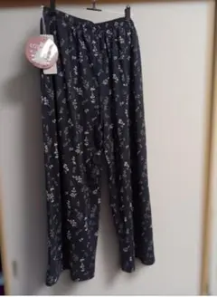 【未使用】LLサイズ 花柄 ふわりらパンツ ウエストゴム リラックスパンツ