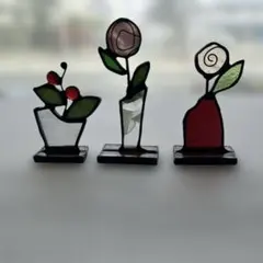 ハンドメイドステンドグラス　置物　オーナメント(17)