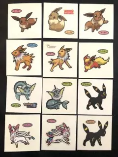 【12枚】【まとめ売り】ポケモン　デコキャラシール　ブイズ　ポケパンシール