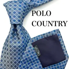 B*D様 【美品】POLO COUNTRY ネクタイ ブルー チェック 格子柄