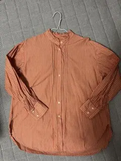 coenピンクストライプ 長袖シャツ フリル