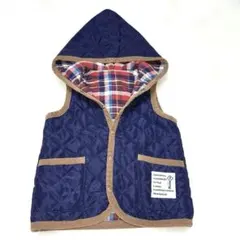 Ｌa C h i a v eネイビー キルティングダウンベスト95サイズ