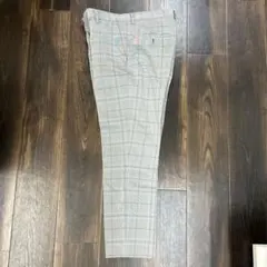 H&M グレー チェック柄 スラックス S