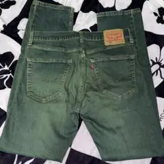 Levi's 後染めグリーン 緑 デニムパンツ 505
