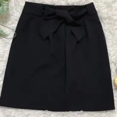ROPE PICNIC リボン タイトスカート 38 黒 きれいめ