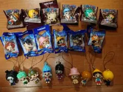 ワンピース フィギュアストラップとコースターセット ONEPIECE