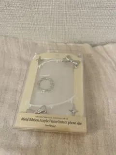 メタルリボンアクリルフレーム インスタントフォトサイズ イエロー