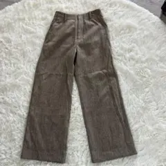 （訳あり）green label relaxing　ウールワイドスラックスパンツ