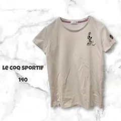【美品】ルコックスポルティフ ミッキー Tシャツ 140 半袖 トップス 白